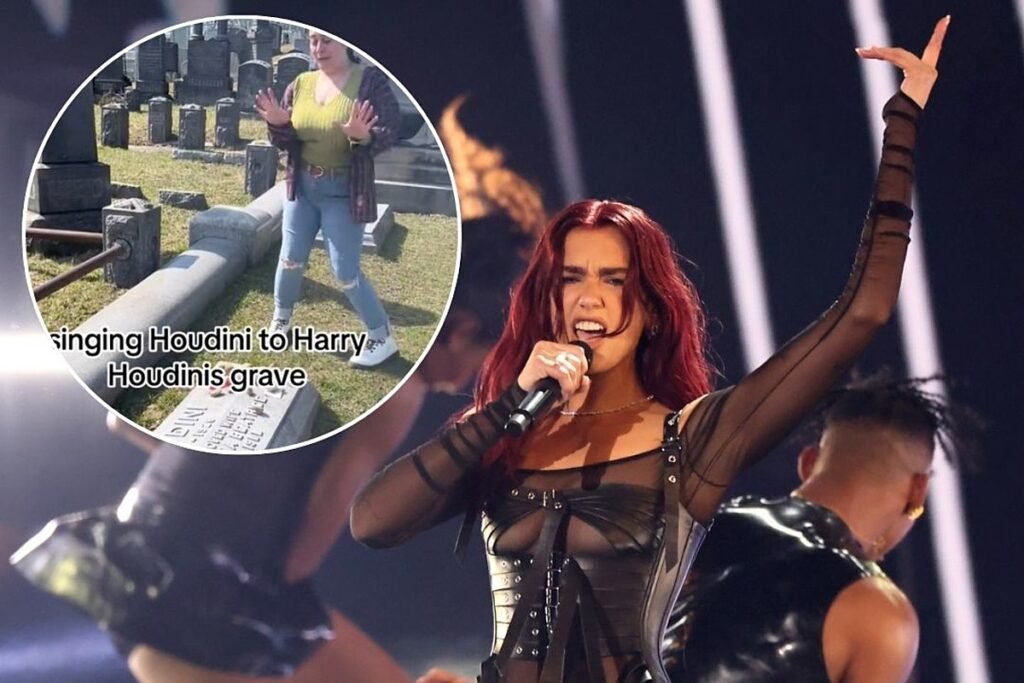Lady Sings Dua Lipa’s ‘Houdini’ at Houdini’s Grave (VIDEO)