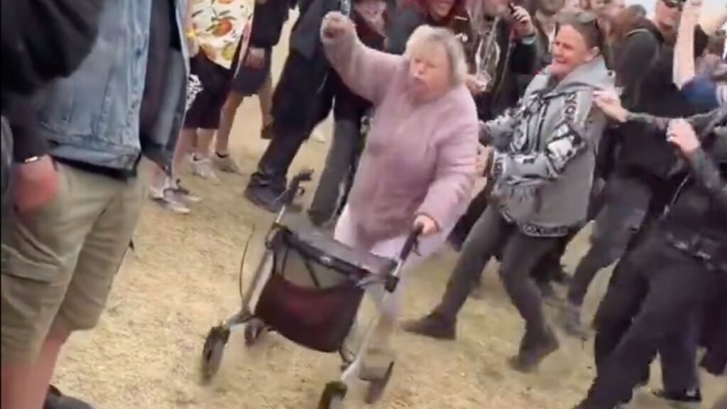 Watch those healthy metalheads open the gentlest mosh pit for a girl and her stroller at Sweden Rock Competition